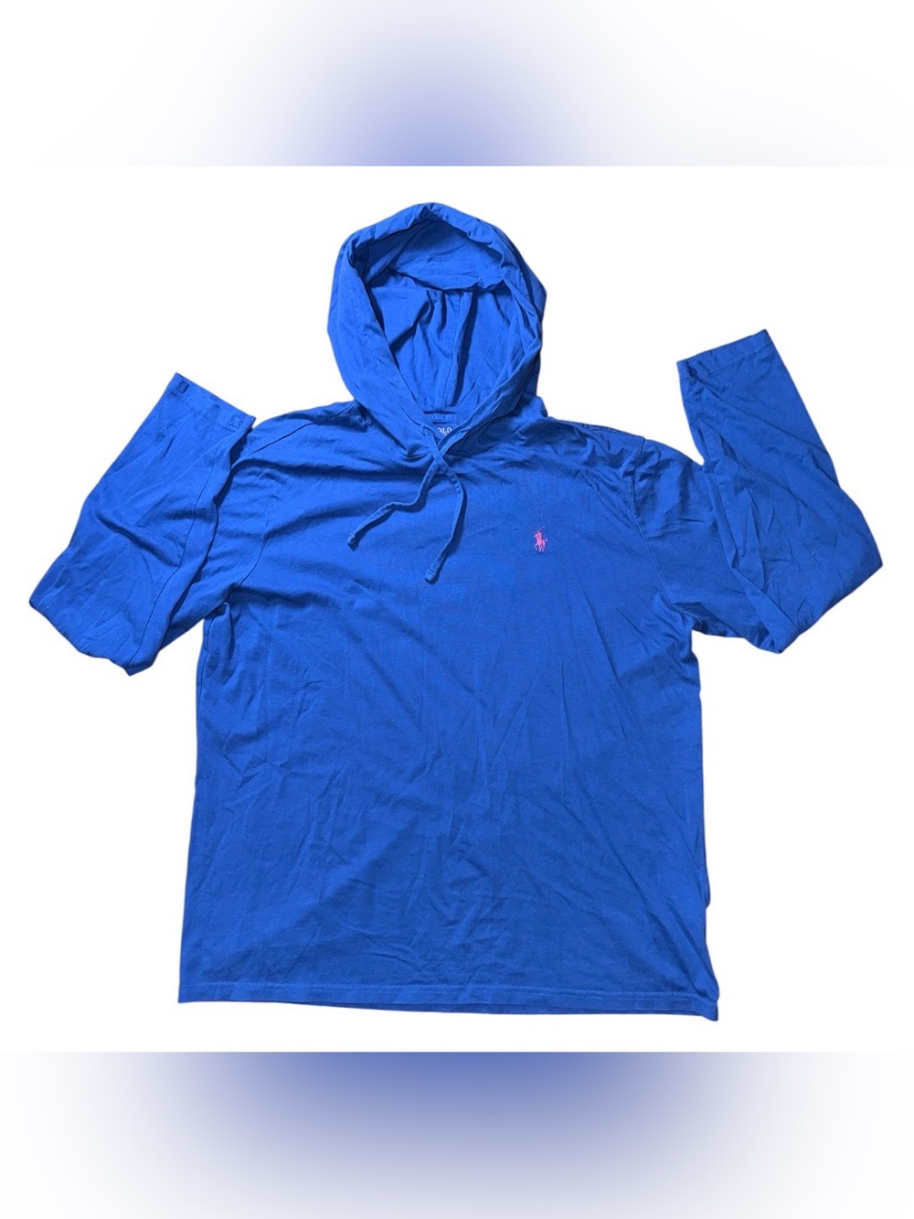 🔥 Polo Ralph Lauren Men’s Sz L 100% Cotton Hooded L/S T-Shirt 🔥